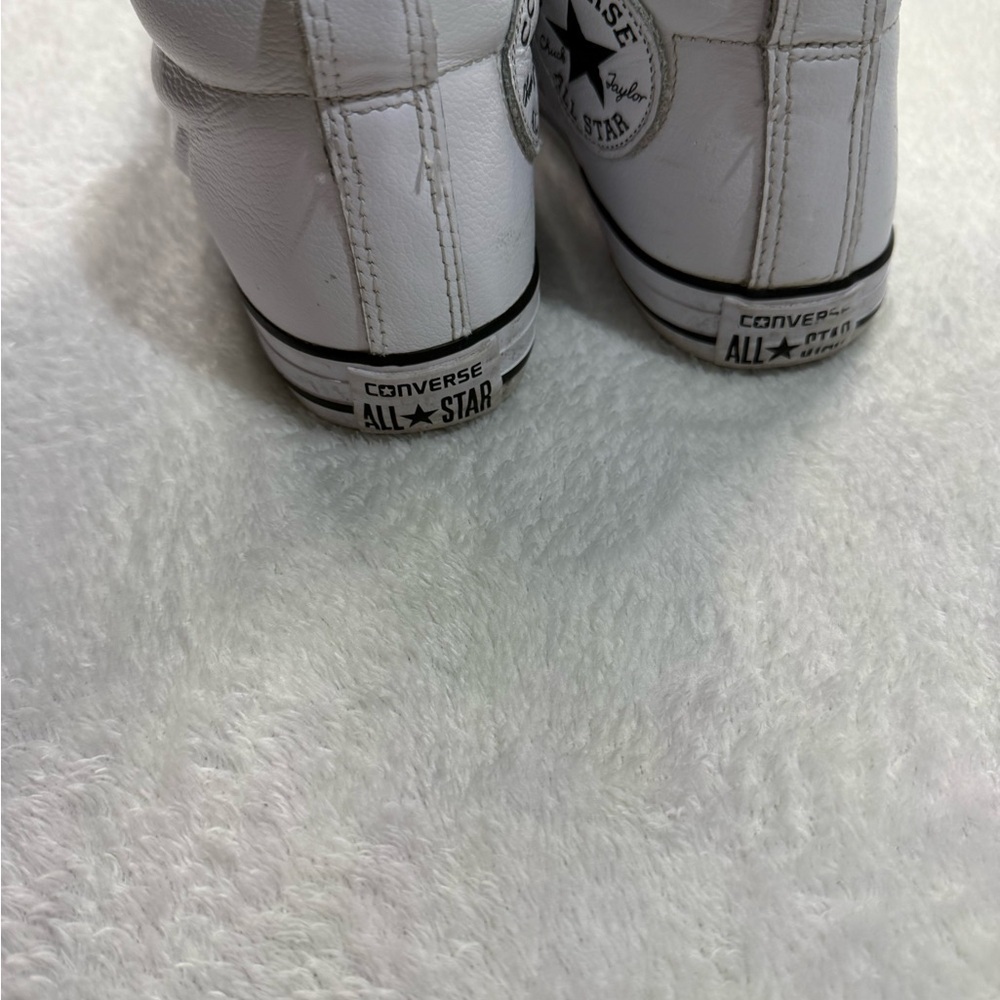 Converse White Canvas Sneakers with Rubber Sole - Picture 5 of 8